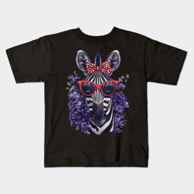 Zebra Poaching Impact Kids T-Shirt by Beard Art eye